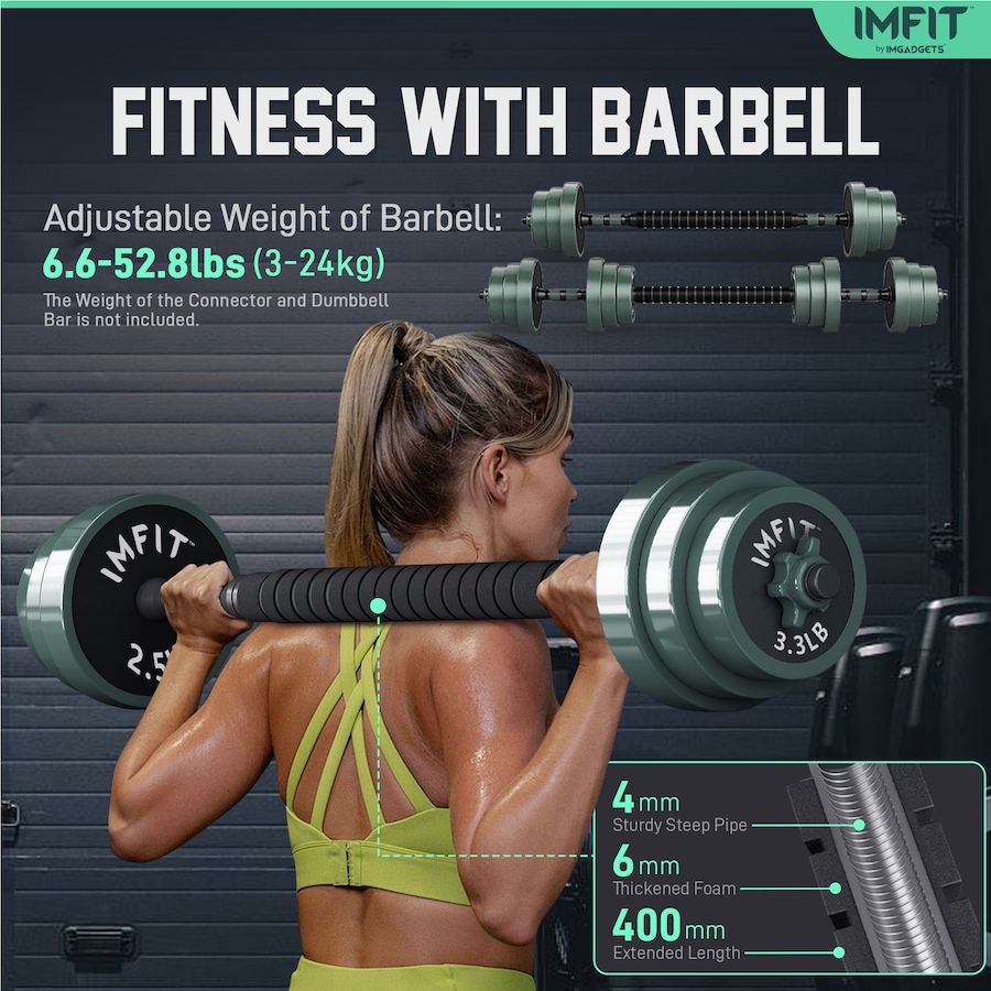 Image 938409_ALTMORE3.jpg, Product 938-409 / Price $99.99 - $249.99, IMFit Adjustable Dumbbells & Multi-Workout Set – Barbells, Kettlebells, Push-Up Bars & Weight Plates from IMFIT on TSC.ca's Health & Fitness department