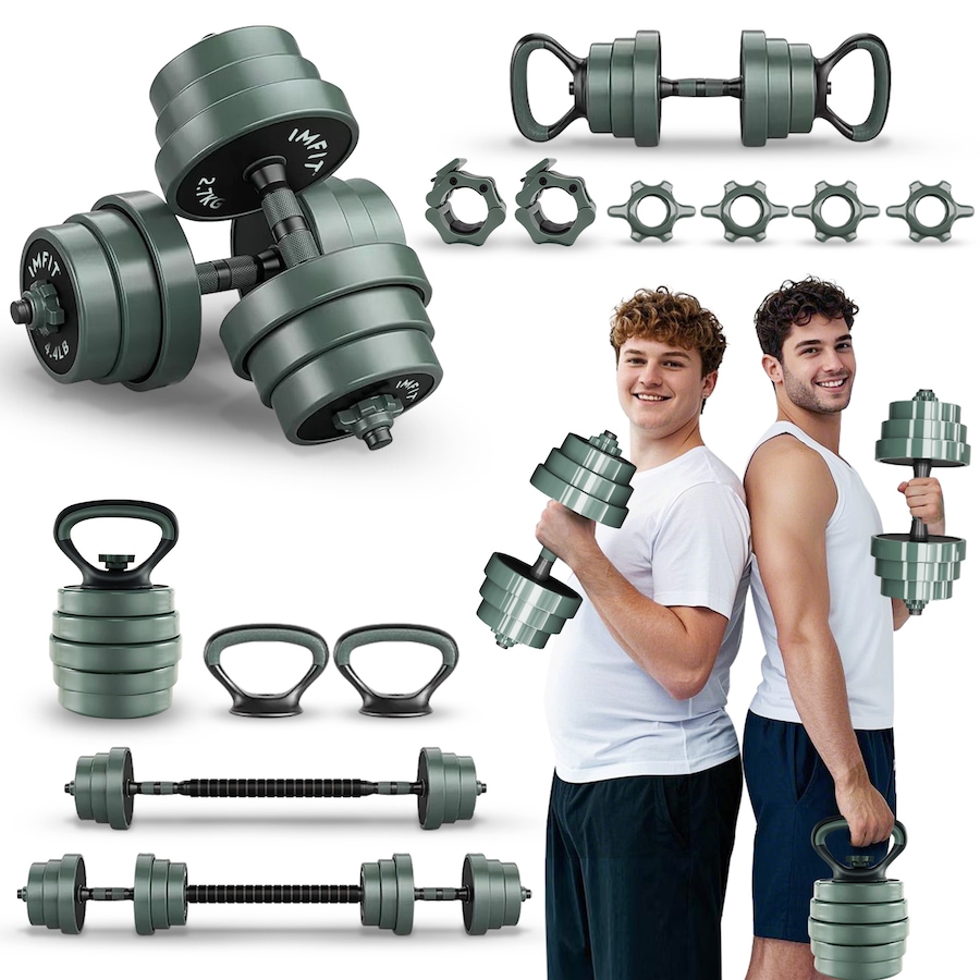 Image 938409_ST03.jpg, Product 938-409 / Price $99.99 - $249.99, IMFit Adjustable Dumbbells & Multi-Workout Set – Barbells, Kettlebells, Push-Up Bars & Weight Plates from IMFIT on TSC.ca's Health & Fitness department