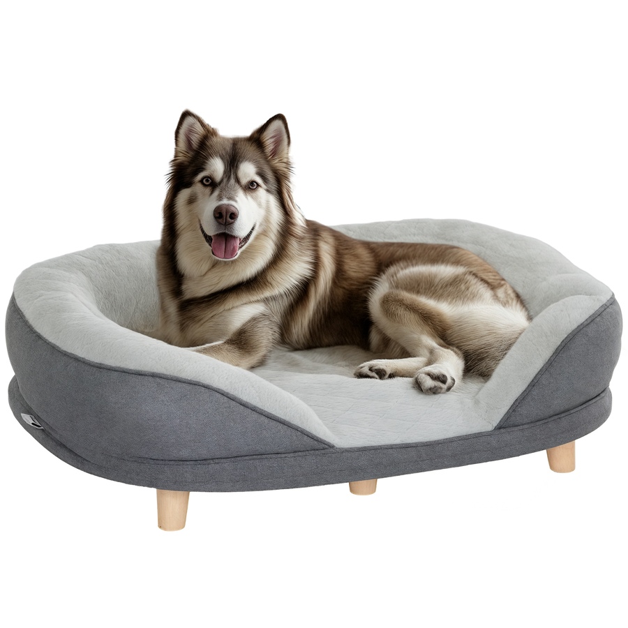 Image 938415.jpg, Product 938-415 / Price $109.99, PawHut Pet Sofa with Removable Cushion, Anti-slip Foot Pads, Grey from PawHut on TSC.ca's Home & Garden department