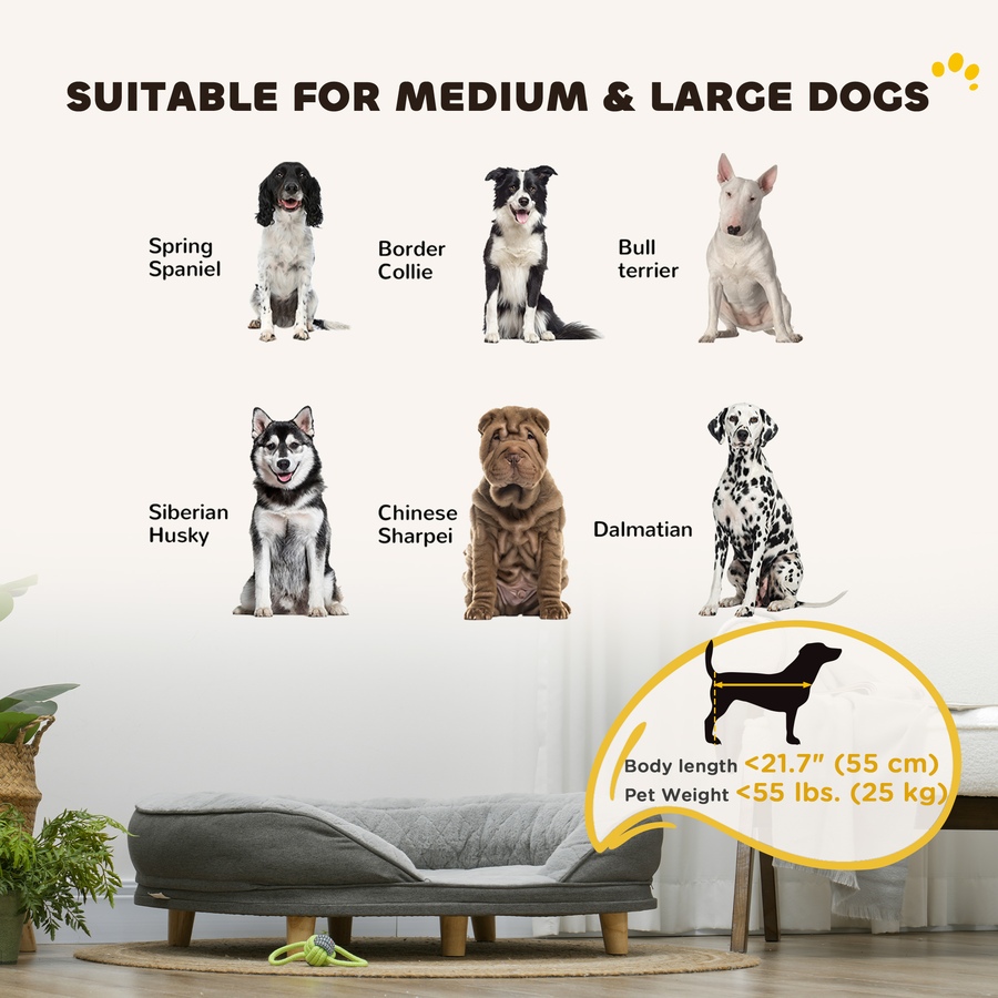 Image 938415_ALTMORE3.jpg, Product 938-415 / Price $109.99, PawHut Pet Sofa with Removable Cushion, Anti-slip Foot Pads, Grey from PawHut on TSC.ca's Home & Garden department