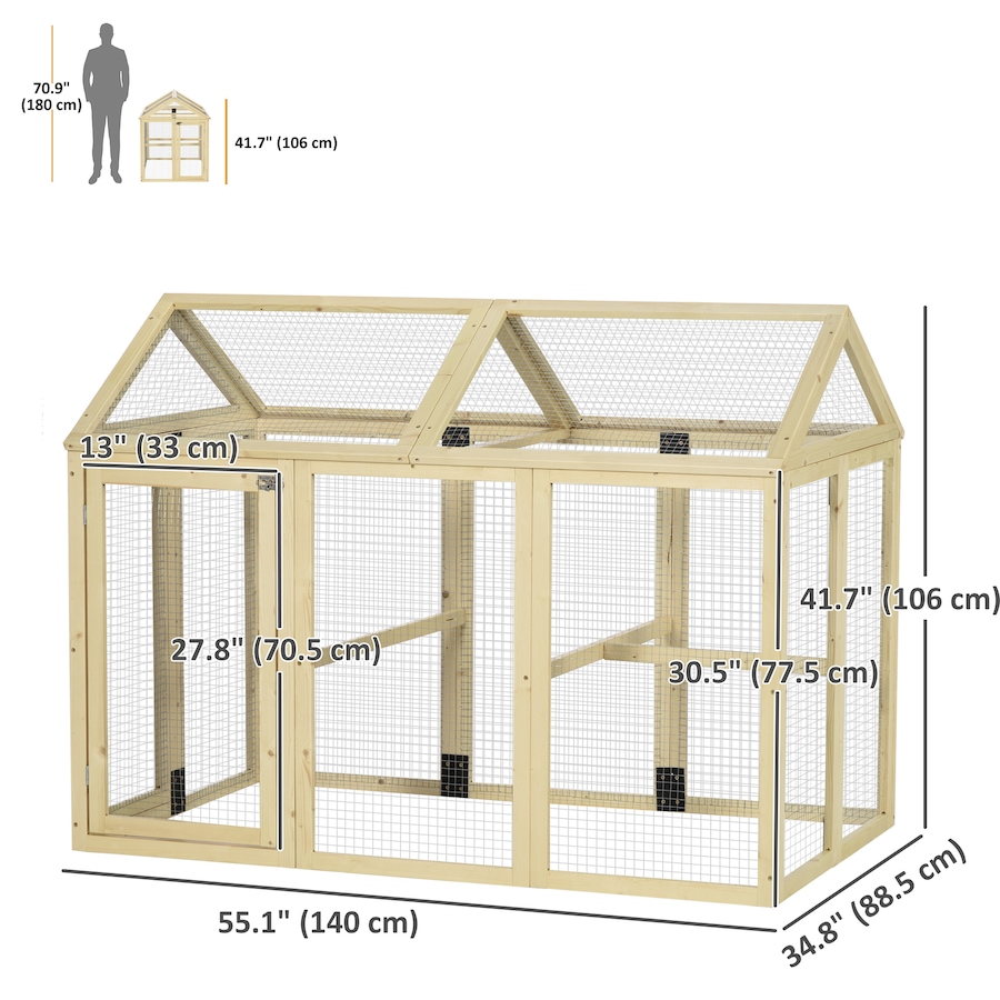 Image 938420_ALTMORE2.jpg, Product 938-420 / Price $166.99, Pawhut Chicken Run Large Chicken Coop with 2 Doors 3 Perches for Outdoor from PawHut on TSC.ca's Home & Garden department