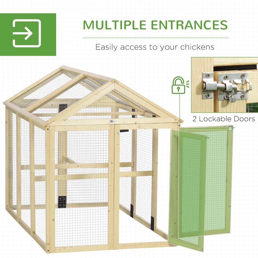 Image 938420_ALTMORE4.jpg, Product 938-420 / Price $166.99, Pawhut Chicken Run Large Chicken Coop with 2 Doors 3 Perches for Outdoor from PawHut on TSC.ca's Home & Garden department