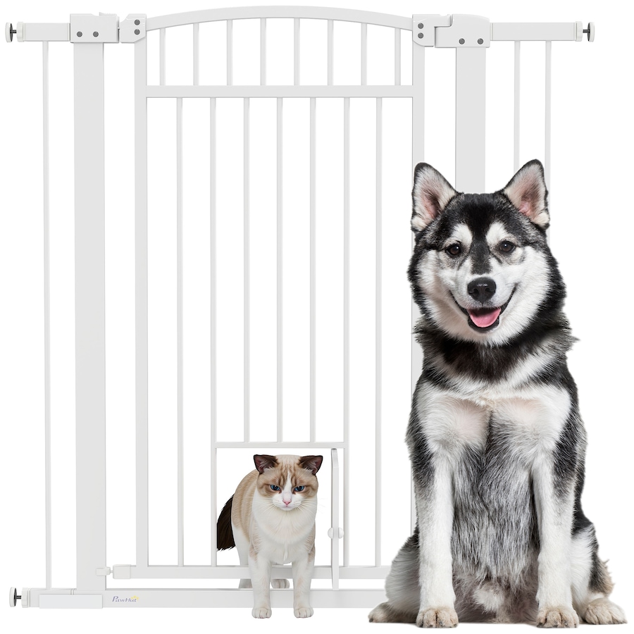 Image 938461.jpg, Product 938-461 / Price $82.99, PawHut 30"-41" Dog Gate with Small Door and Extension Kit, 42" H from PawHut on TSC.ca's Home & Garden department