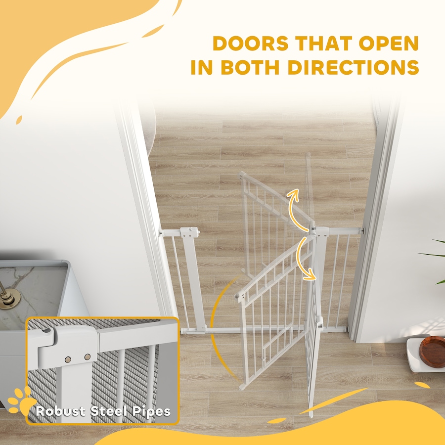 Image 938461_ALTMORE7.jpg, Product 938-461 / Price $82.99, PawHut 30"-41" Dog Gate with Small Door and Extension Kit, 42" H from PawHut on TSC.ca's Home & Garden department