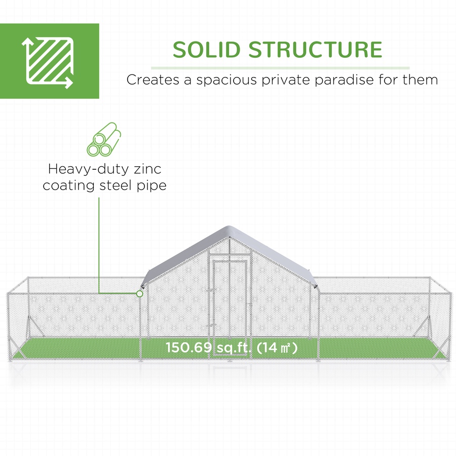 Image 938468_ALTMORE3.jpg, Product 938-468 / Price $256.99, PawHut Large Chicken Run Outdoor for 12-14 Chickens, Walk In Chicken Coop from PawHut on TSC.ca's Home & Garden department