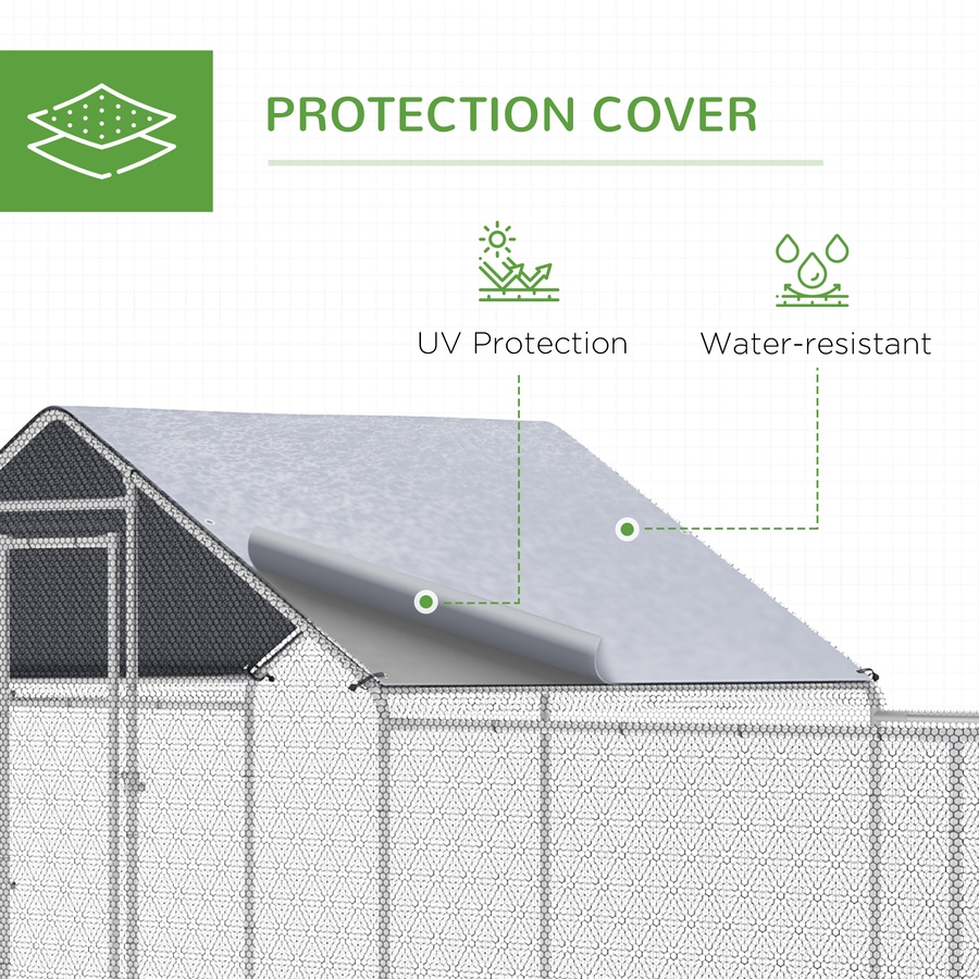 Image 938468_ALTMORE4.jpg, Product 938-468 / Price $256.99, PawHut Large Chicken Run Outdoor for 12-14 Chickens, Walk In Chicken Coop from PawHut on TSC.ca's Home & Garden department