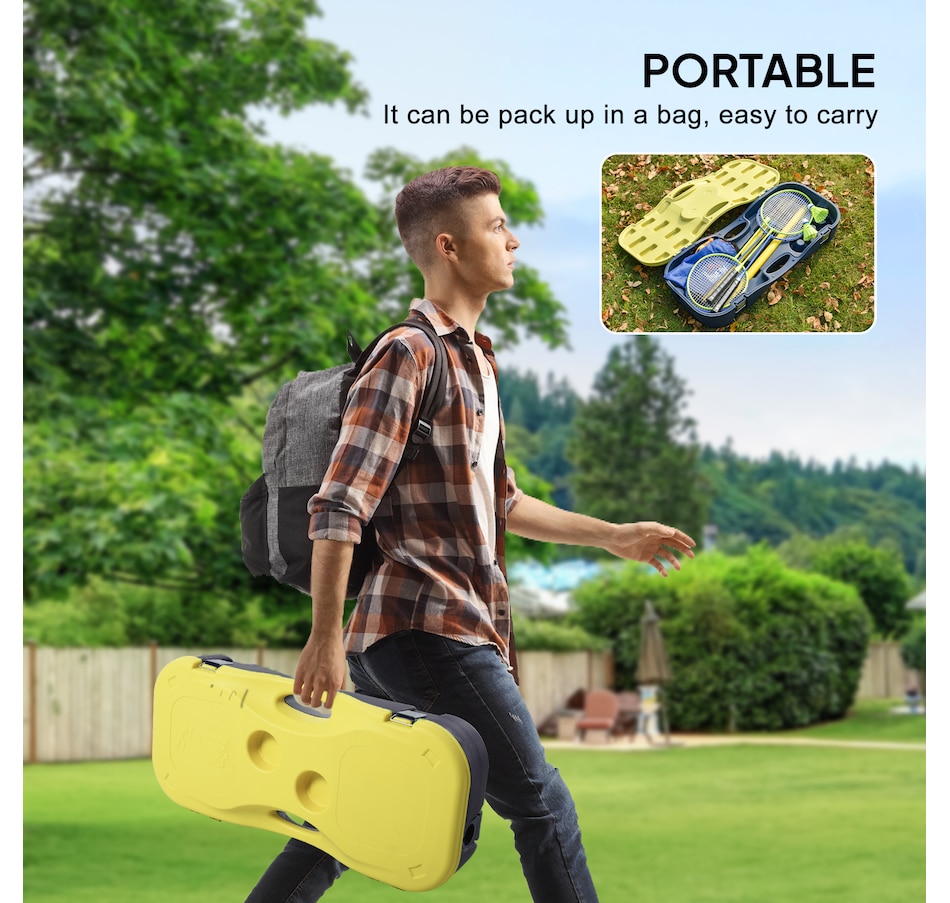 Image 938473_ALTMORE5.jpg, Product 938-473 / Price $74.99, HOMCOM Foldable Badminton Net for Kids Adults Indoor and Outdoor from HOMCOM on TSC.ca's Health & Fitness department