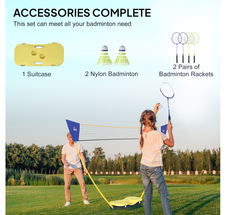 Image 938473_ALTMORE6.jpg, Product 938-473 / Price $74.99, HOMCOM Foldable Badminton Net for Kids Adults Indoor and Outdoor from HOMCOM on TSC.ca's Health & Fitness department