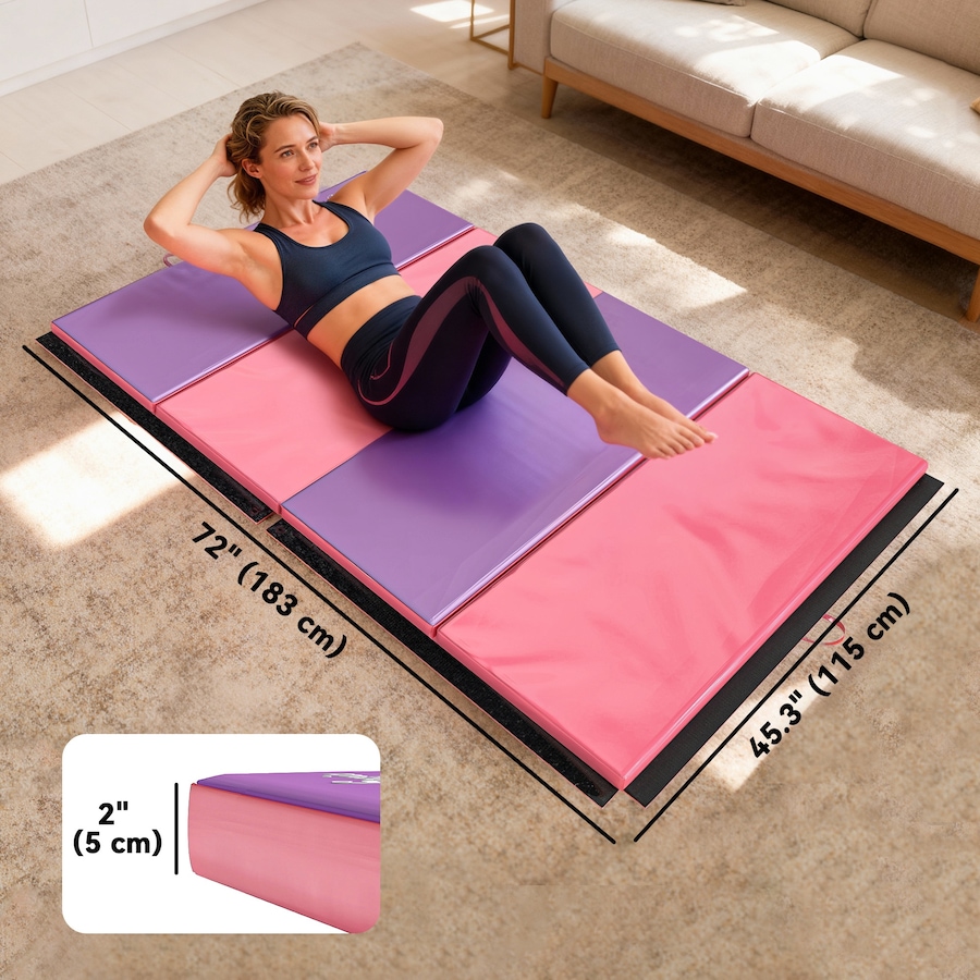 Image 938475_ALTMORE2.jpg, Product 938-475 / Price $124.99, Soozier Gymnastics Exercise Mat Folding Aerobics Stretching, Pink from Soozier on TSC.ca's Health & Fitness department