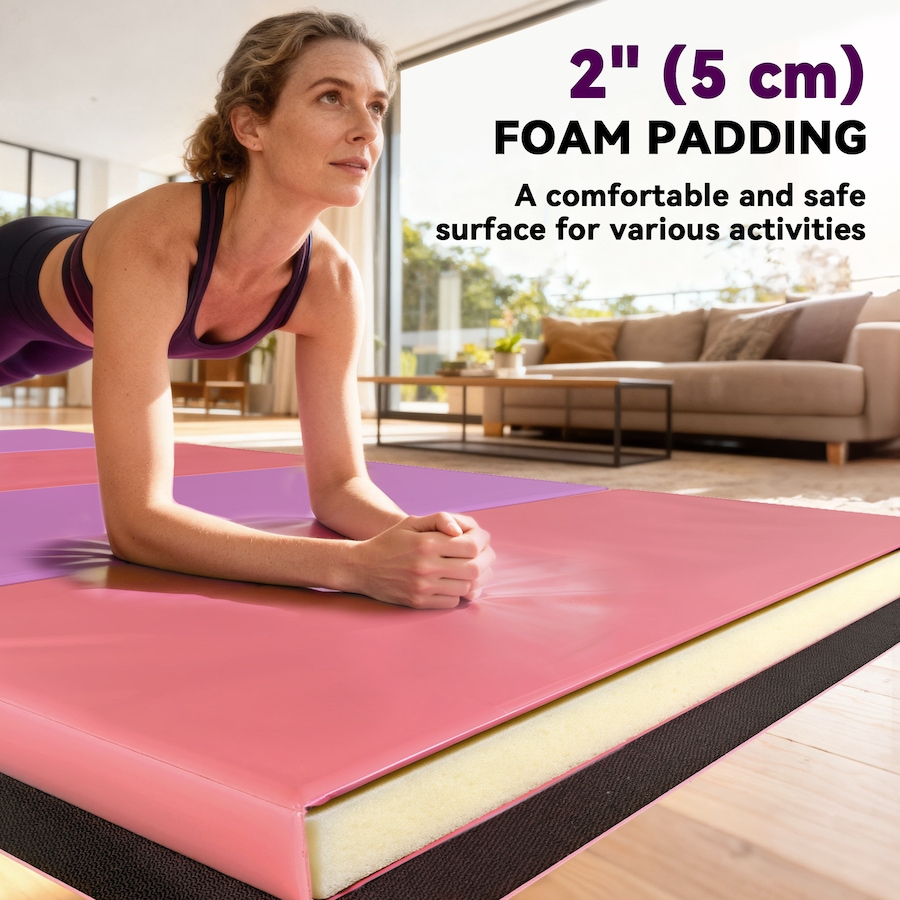 Image 938475_ALTMORE3.jpg, Product 938-475 / Price $124.99, Soozier Gymnastics Exercise Mat Folding Aerobics Stretching, Pink from Soozier on TSC.ca's Health & Fitness department