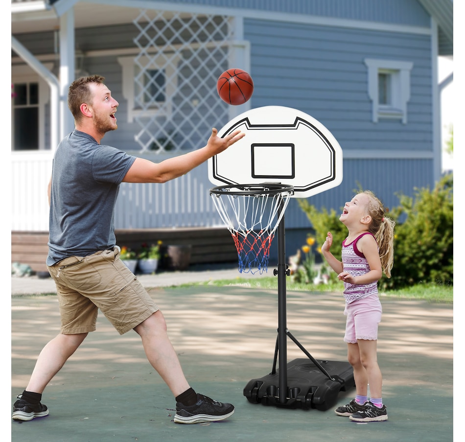 Image 938480_ALTMORE1.jpg, Product 938-480 / Price $69.99, HOMCOM 37"-48.5" Hoop Adjustable Poolside Basketball Hoop Wheeled Portable from Soozier on TSC.ca's Health & Fitness department