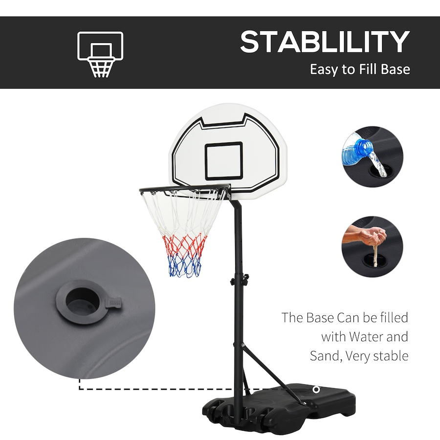 Image 938480_ALTMORE4.jpg, Product 938-480 / Price $68.28, HOMCOM 37"-48.5" Hoop Adjustable Poolside Basketball Hoop Wheeled Portable from Soozier on TSC.ca's Health & Fitness department