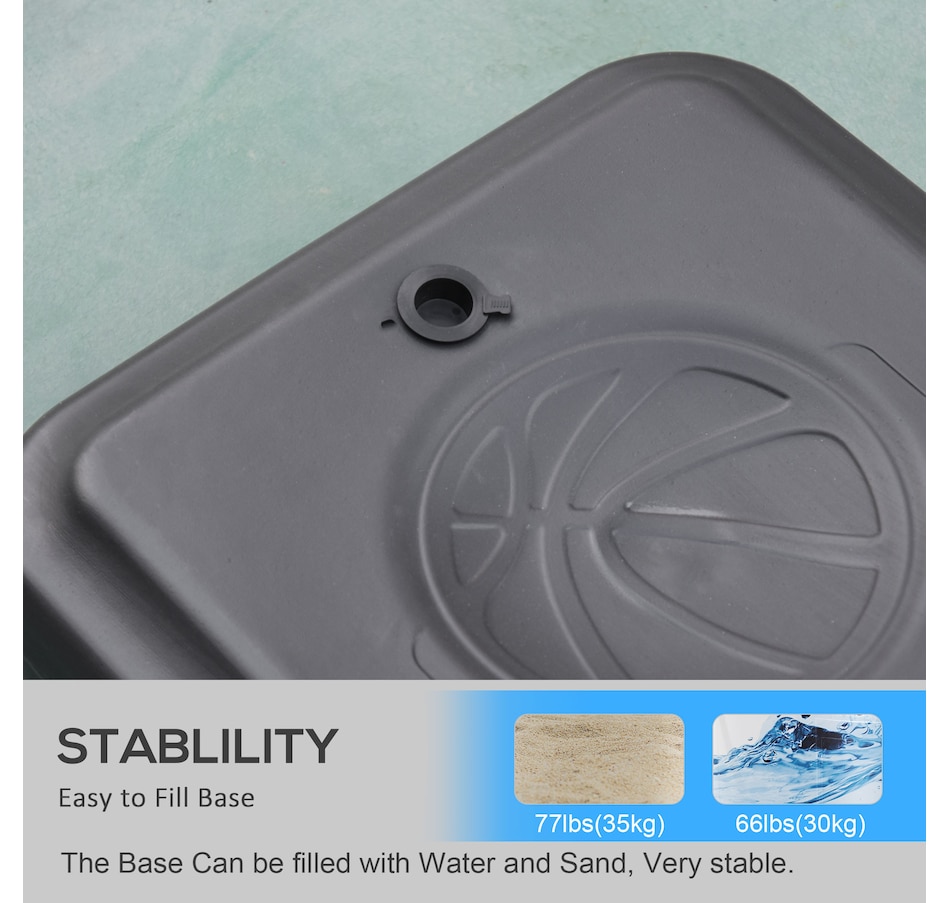 Image 938480_ALTMORE5.jpg, Product 938-480 / Price $69.99, HOMCOM 37"-48.5" Hoop Adjustable Poolside Basketball Hoop Wheeled Portable from Soozier on TSC.ca's Health & Fitness department