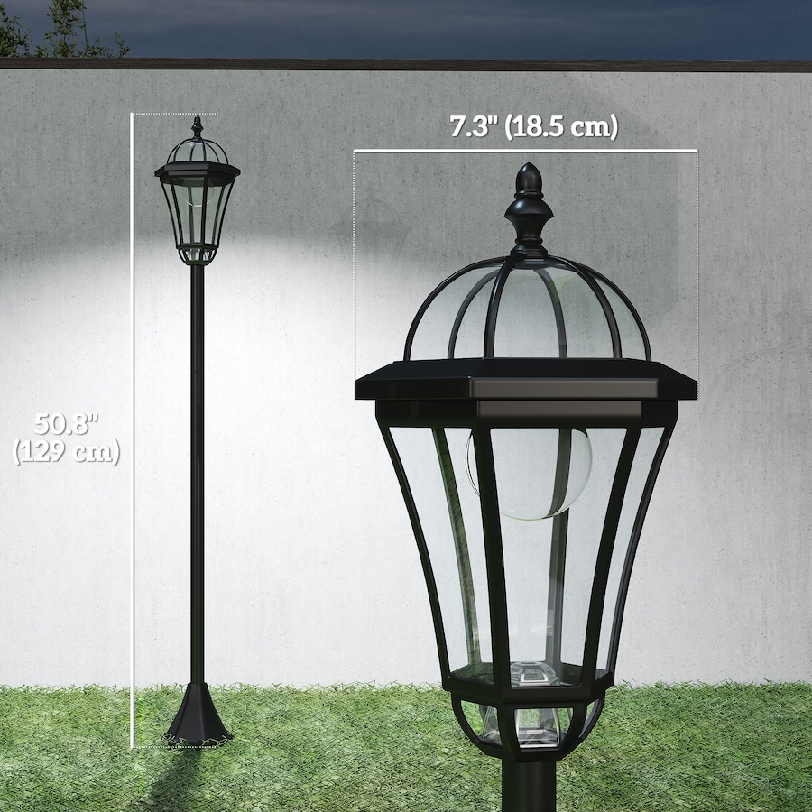Image 938484_ALTMORE2.jpg, Product 938-484 / Price $66.99, Outsunny 2 PCs LED Garden Lights Lamp Post Solar Auto Outdoor Lantern from Outsunny on TSC.ca's Home & Garden department