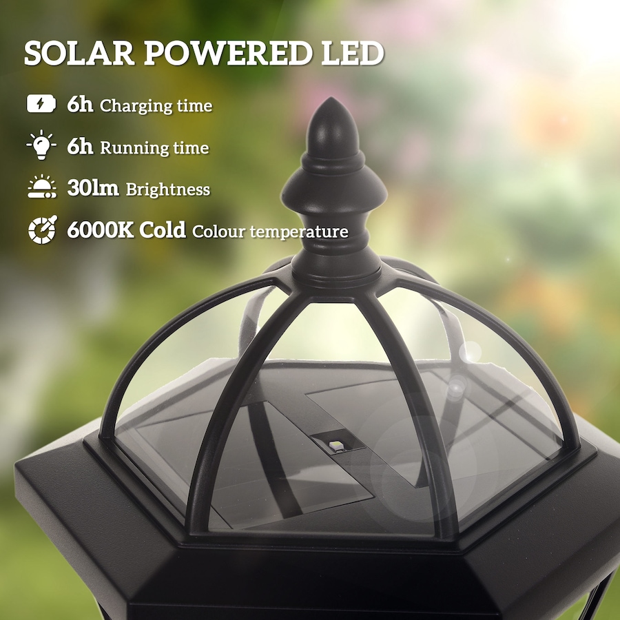 Image 938484_ALTMORE3.jpg, Product 938-484 / Price $66.99, Outsunny 2 PCs LED Garden Lights Lamp Post Solar Auto Outdoor Lantern from Outsunny on TSC.ca's Home & Garden department