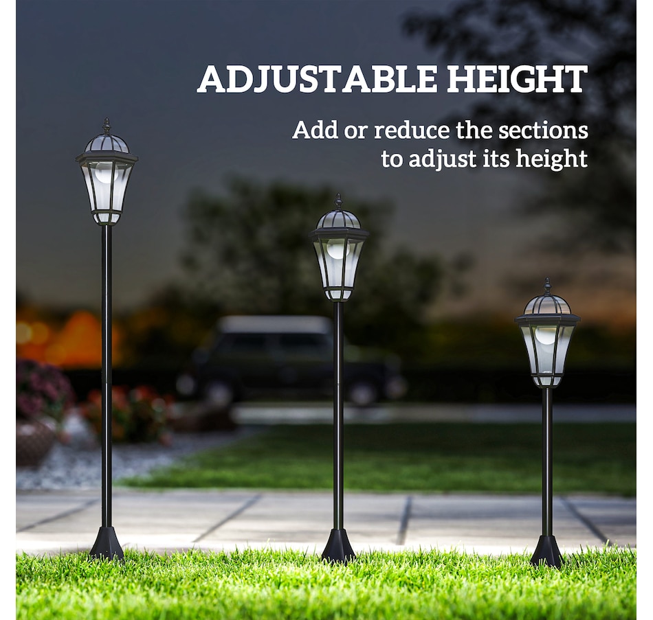 Image 938484_ALTMORE5.jpg, Product 938-484 / Price $64.99, Outsunny 2 PCs LED Garden Lights Lamp Post Solar Auto Outdoor Lantern from Outsunny on TSC.ca's Home & Garden department