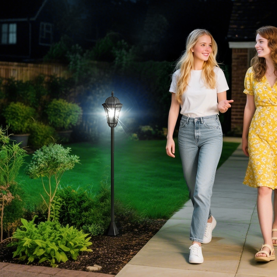 Image 938484_ALTMORE8.jpg, Product 938-484 / Price $66.99, Outsunny 2 PCs LED Garden Lights Lamp Post Solar Auto Outdoor Lantern from Outsunny on TSC.ca's Home & Garden department