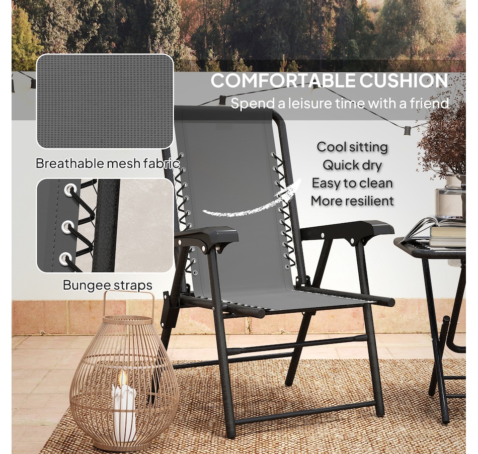Image 938488_ALTMORE13.jpg, Product 938-488 / Price $119.99 - $124.99, Outsunny 3 Pieces Patio Bistro Set, Outdoor Folding Chairs & Table Set from Outsunny on TSC.ca's Home & Garden department