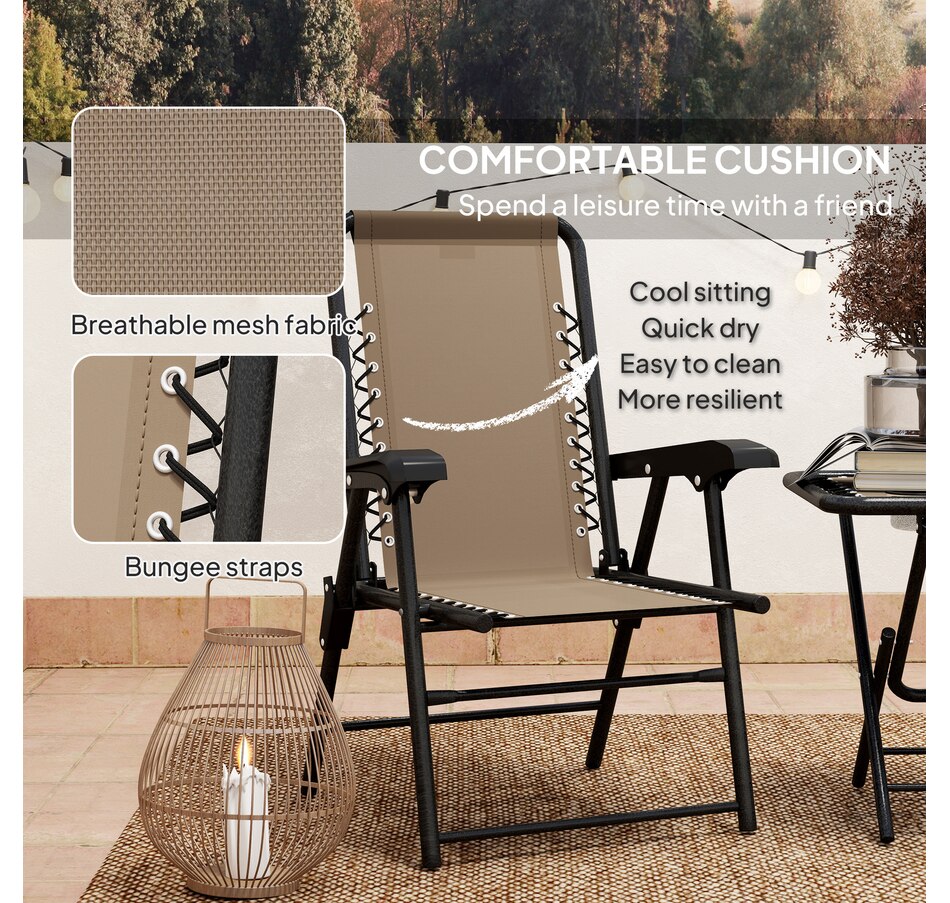 Image 938488_ALTMORE21.jpg, Product 938-488 / Price $119.99 - $124.99, Outsunny 3 Pieces Patio Bistro Set, Outdoor Folding Chairs & Table Set from Outsunny on TSC.ca's Home & Garden department