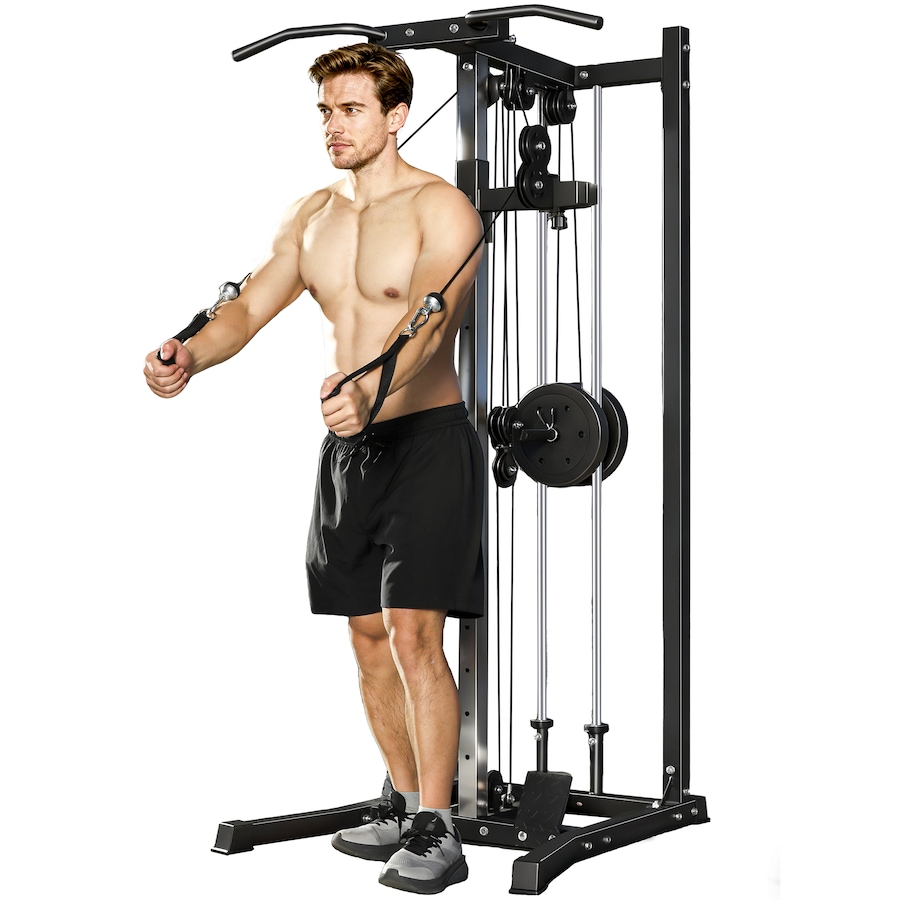 Image 938494.jpg, Product 938-494 / Price $309.99, Soozier Cable Machine Dual Pulley System with Pull up Bar and 14 Positions from Soozier on TSC.ca's Health & Fitness department