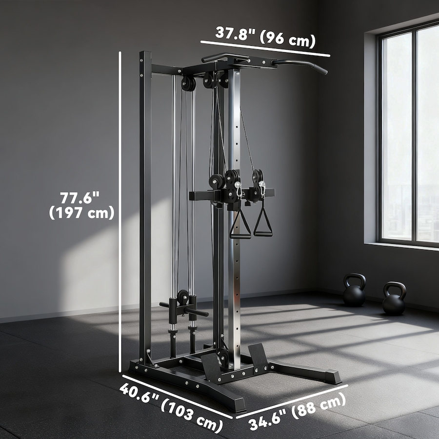 Image 938494_ALTMORE2.jpg, Product 938-494 / Price $309.99, Soozier Cable Machine Dual Pulley System with Pull up Bar and 14 Positions from Soozier on TSC.ca's Health & Fitness department