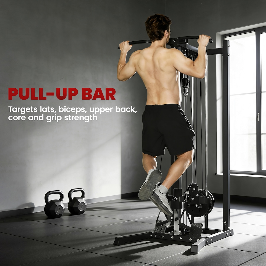 Image 938494_ALTMORE4.jpg, Product 938-494 / Price $309.99, Soozier Cable Machine Dual Pulley System with Pull up Bar and 14 Positions from Soozier on TSC.ca's Health & Fitness department