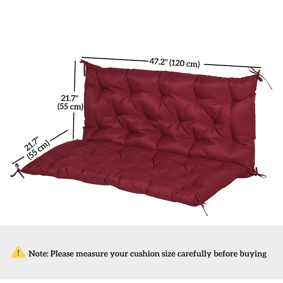 Image 938497_ALTMORE2.jpg, Product 938-497 / Price $72.99, Outsunny 2 Seater Garden Bench Cushions, 4.7 Inch Thick Outdoor Soft Pad from Outsunny on TSC.ca's Home & Garden department