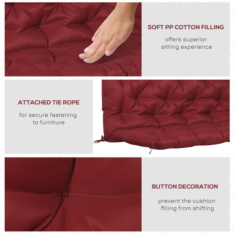 Image 938497_ALTMORE5.jpg, Product 938-497 / Price $72.99, Outsunny 2 Seater Garden Bench Cushions, 4.7 Inch Thick Outdoor Soft Pad from Outsunny on TSC.ca's Home & Garden department