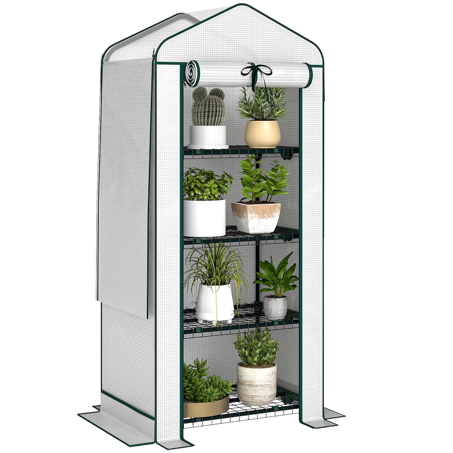 Image 938500.jpg, Product 938-500 / Price $59.99, Outsunny Mini Greenhouse with Screen Roof, Portable Small Greenhouse, White from Outsunny on TSC.ca's Home & Garden department