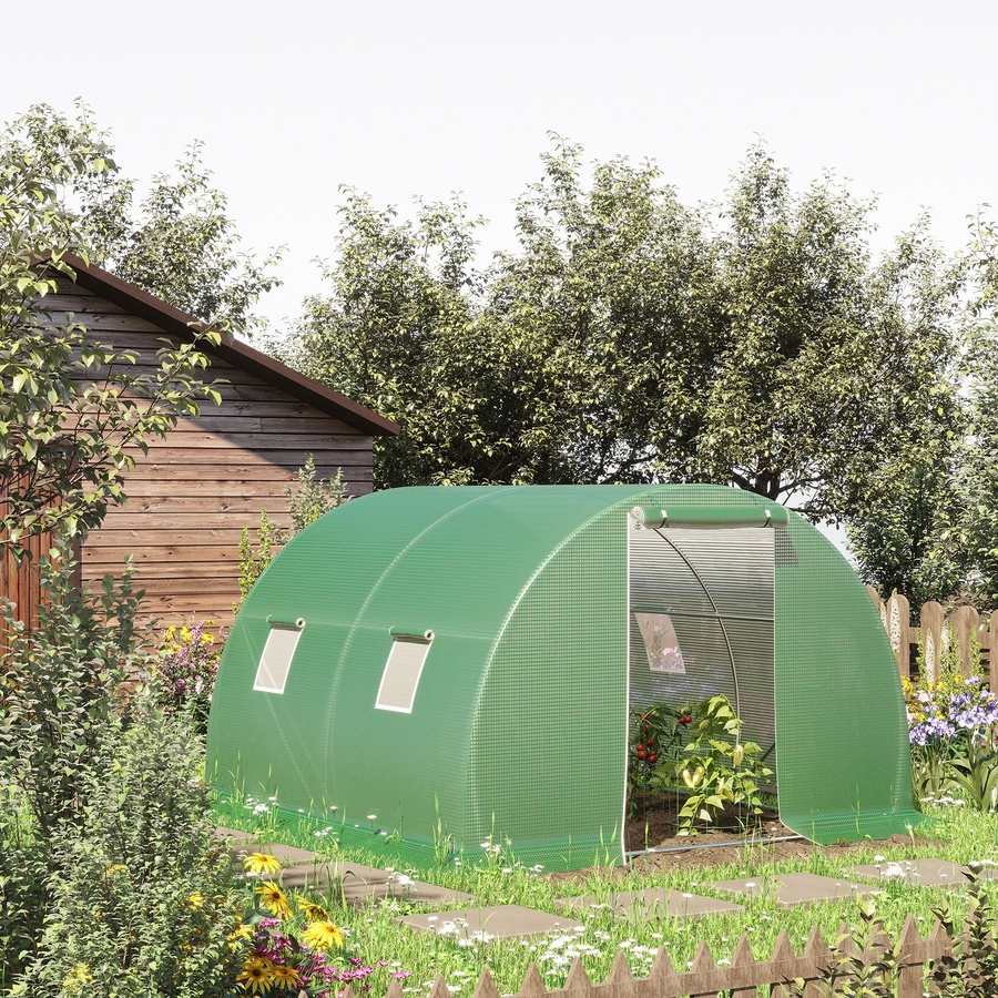 Image 938501_ALTMORE1.jpg, Product 938-501 / Price $109.99, Outsunny Walk-In Tunnel Greenhouse, Plant Hot House with Zipper Door, Green from Outsunny on TSC.ca's Home & Garden department