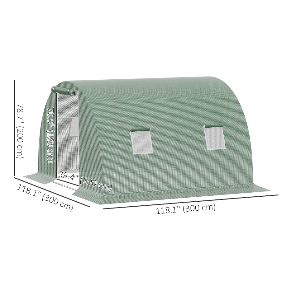 Image 938501_ALTMORE2.jpg, Product 938-501 / Price $114.99, Outsunny Walk-In Tunnel Greenhouse, Plant Hot House with Zipper Door, Green from Outsunny on TSC.ca's Home & Garden department