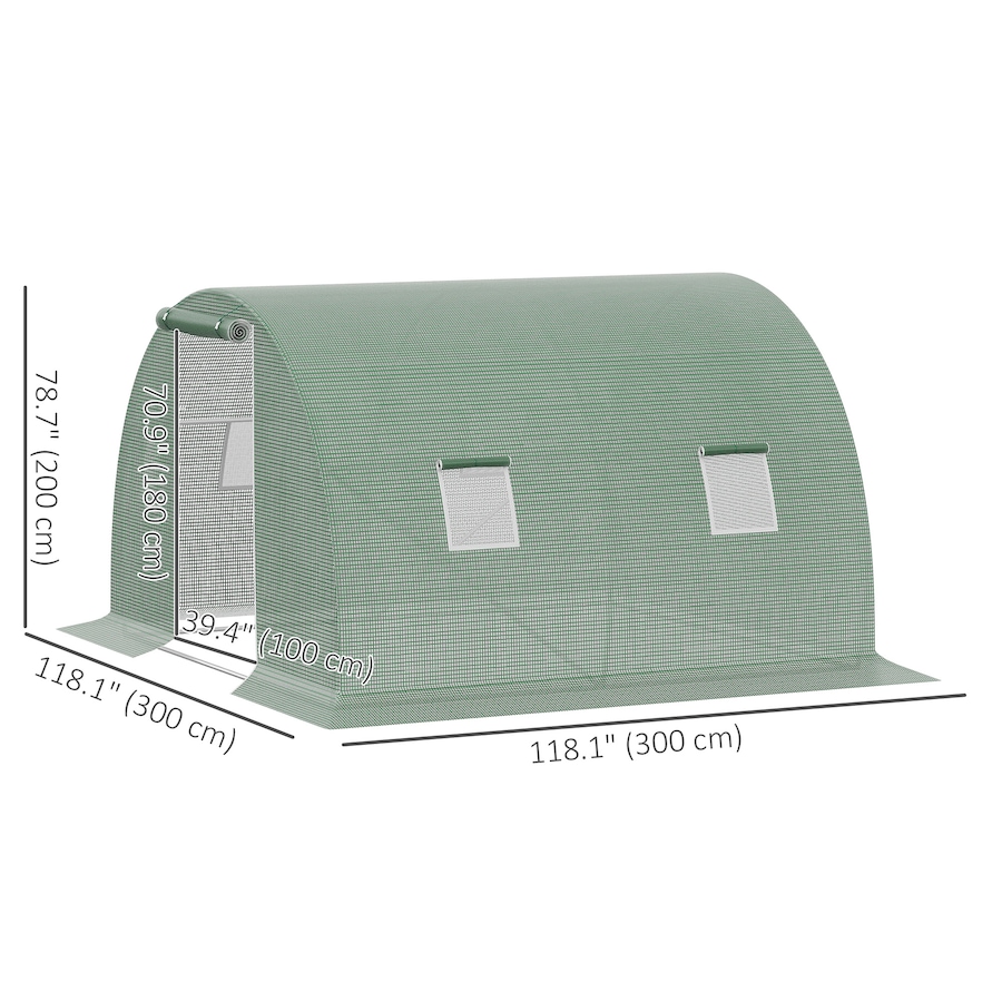Image 938501_ALTMORE2.jpg, Product 938-501 / Price $109.99, Outsunny Walk-In Tunnel Greenhouse, Plant Hot House with Zipper Door, Green from Outsunny on TSC.ca's Home & Garden department
