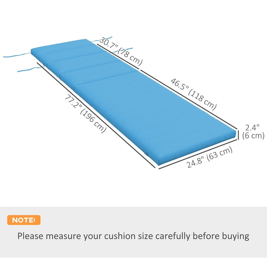 Image 938508_ALTMORE10.jpg, Product 938-508 / Price $96.99 - $108.99, Outsunny Outdoor Lounge Chair Cushion with Back Ties from Outsunny on TSC.ca's Home & Garden department