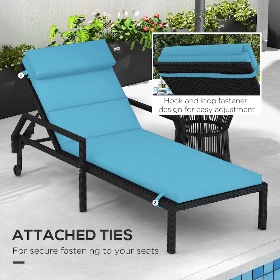 Image 938508_ALTMORE13.jpg, Product 938-508 / Price $96.99 - $108.99, Outsunny Outdoor Lounge Chair Cushion with Back Ties from Outsunny on TSC.ca's Home & Garden department