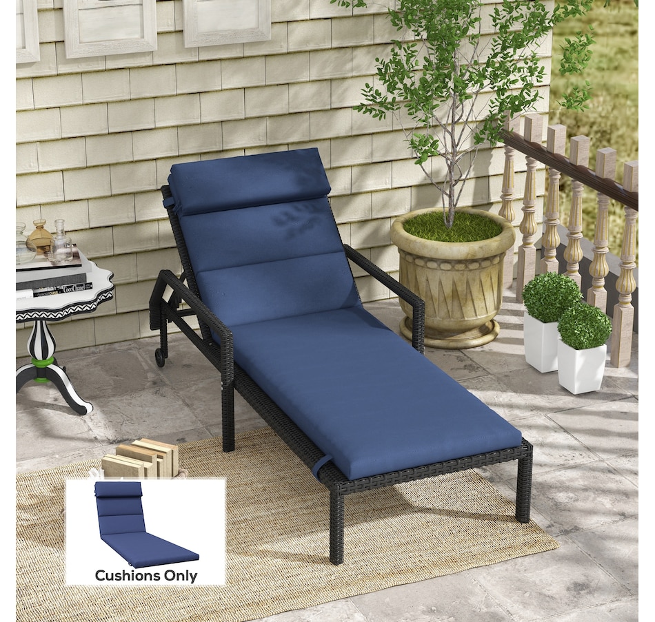 Image 938508_ALTMORE17.jpg, Product 938-508 / Price $89.99 - $94.99, Outsunny Outdoor Lounge Chair Cushion with Back Ties from Outsunny on TSC.ca's Home & Garden department