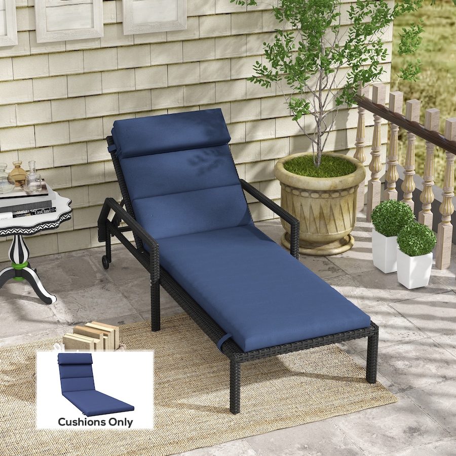 Image 938508_ALTMORE17.jpg, Product 938-508 / Price $96.99 - $108.99, Outsunny Outdoor Lounge Chair Cushion with Back Ties from Outsunny on TSC.ca's Home & Garden department