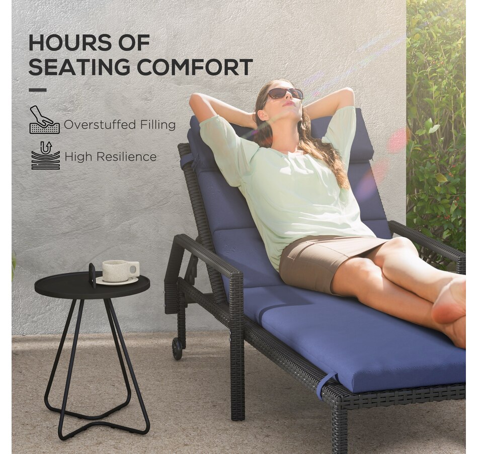 Image 938508_ALTMORE19.jpg, Product 938-508 / Price $89.99 - $94.99, Outsunny Outdoor Lounge Chair Cushion with Back Ties from Outsunny on TSC.ca's Home & Garden department