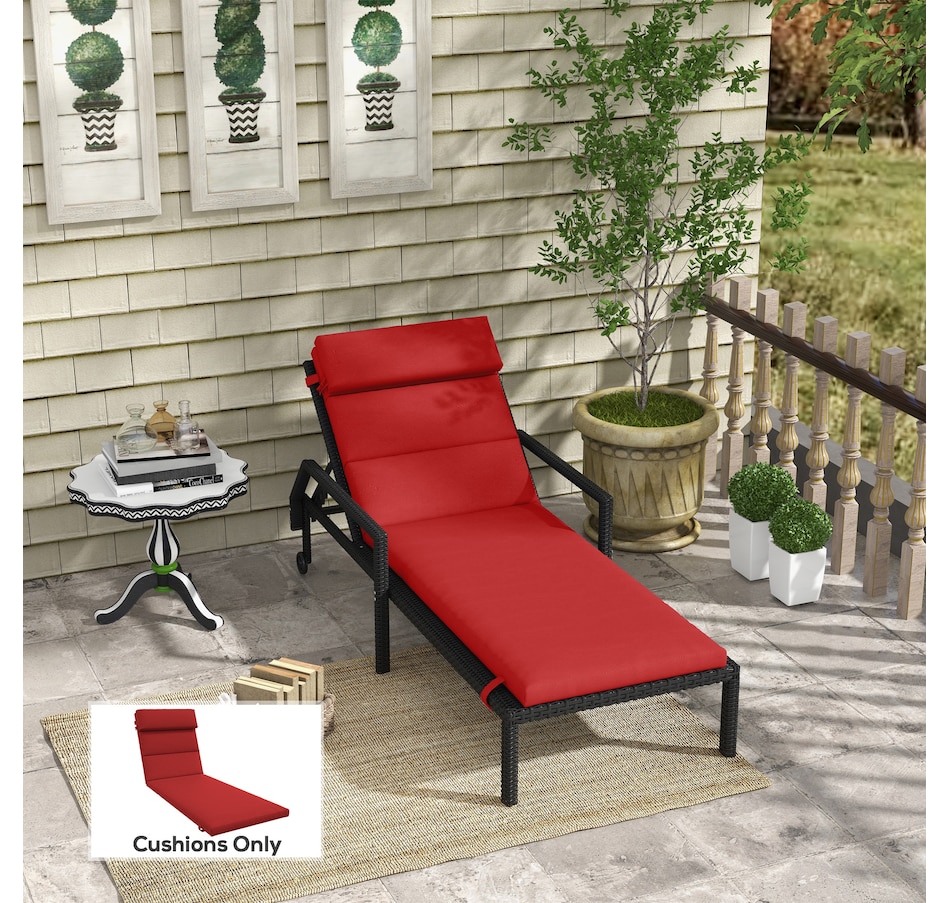 Image 938508_ALTMORE25.jpg, Product 938-508 / Price $89.99 - $94.99, Outsunny Outdoor Lounge Chair Cushion with Back Ties from Outsunny on TSC.ca's Home & Garden department