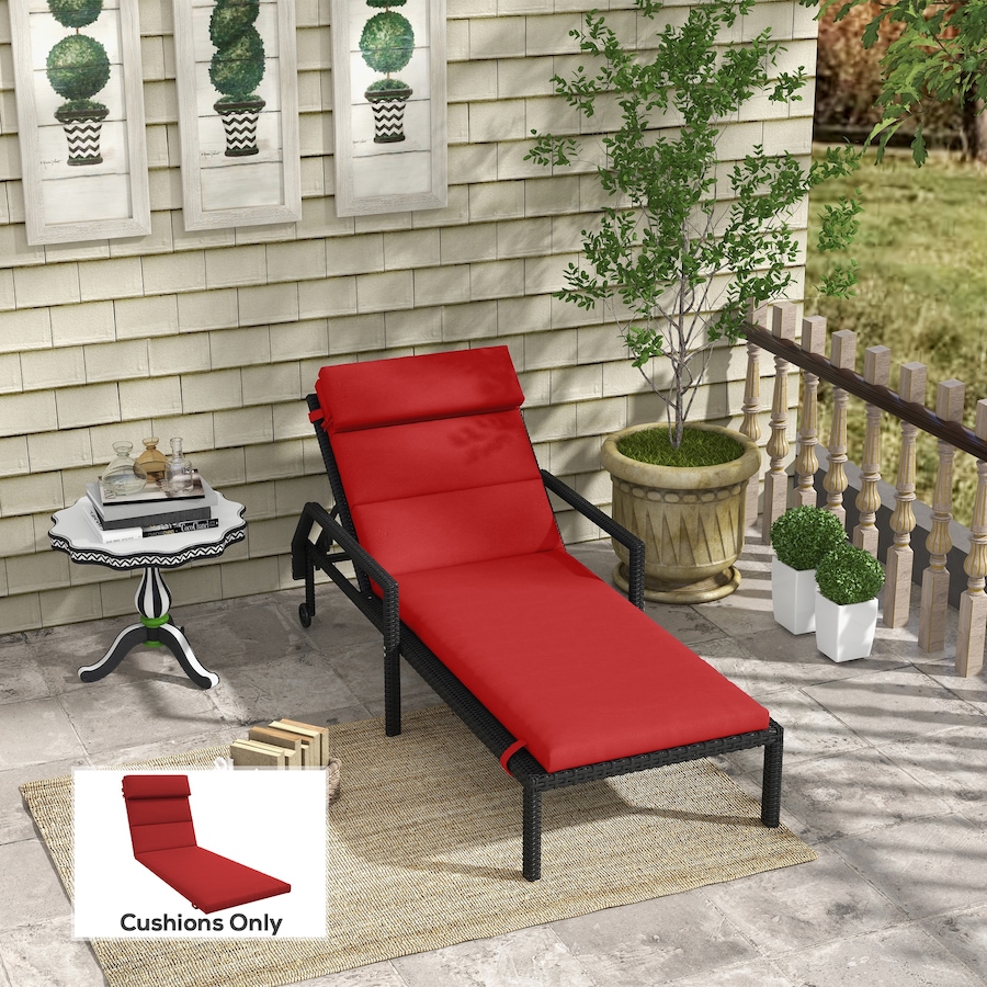 Image 938508_ALTMORE25.jpg, Product 938-508 / Price $96.99 - $108.99, Outsunny Outdoor Lounge Chair Cushion with Back Ties from Outsunny on TSC.ca's Home & Garden department