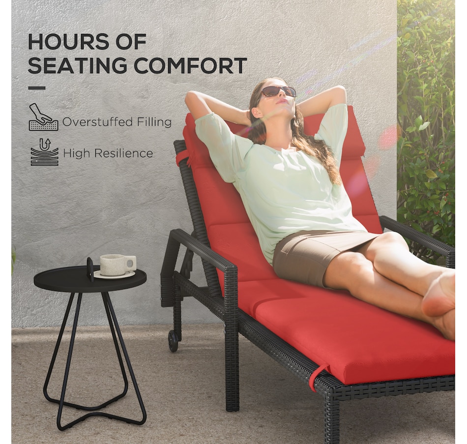 Image 938508_ALTMORE27.jpg, Product 938-508 / Price $89.99 - $94.99, Outsunny Outdoor Lounge Chair Cushion with Back Ties from Outsunny on TSC.ca's Home & Garden department