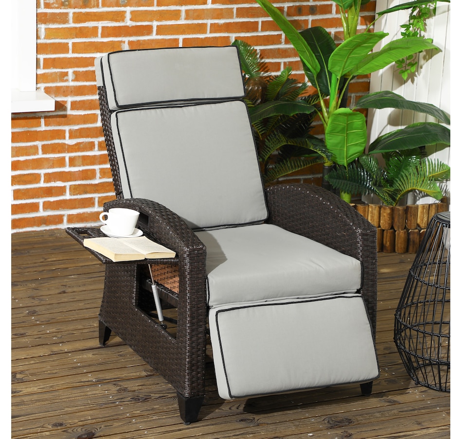 Image 938513_ALTMORE9.jpg, Product 938-513 / Price $309.99 - $319.99, Outsunny Outdoor Recliner Chair with Adjustable Backrest, Cushion from Outsunny on TSC.ca's Home & Garden department