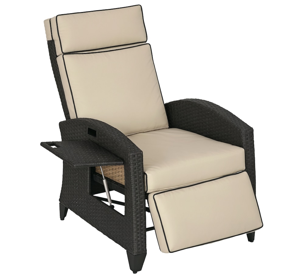 Image 938513_ST01.png, Product 938-513 / Price $309.99 - $319.99, Outsunny Outdoor Recliner Chair with Adjustable Backrest, Cushion from Outsunny on TSC.ca's Home & Garden department