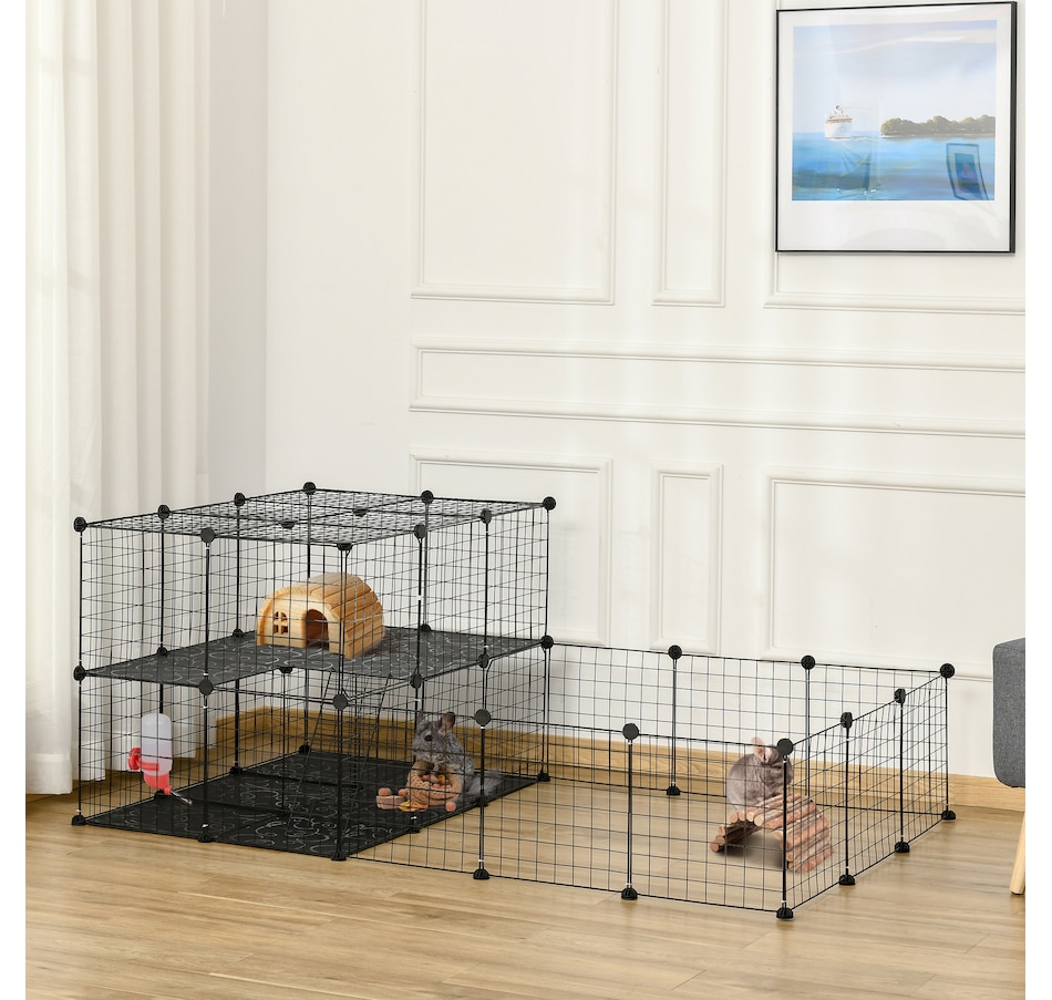 Image 938537_ALTMORE1.jpg, Product 938-537 / Price $74.99, PawHut Guinea Pig Rabbit Playpen, Customizable Portable Pen from PawHut on TSC.ca's Home & Garden department