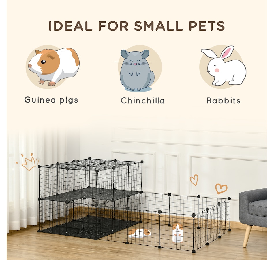 Image 938537_ALTMORE3.jpg, Product 938-537 / Price $74.99, PawHut Guinea Pig Rabbit Playpen, Customizable Portable Pen from PawHut on TSC.ca's Home & Garden department