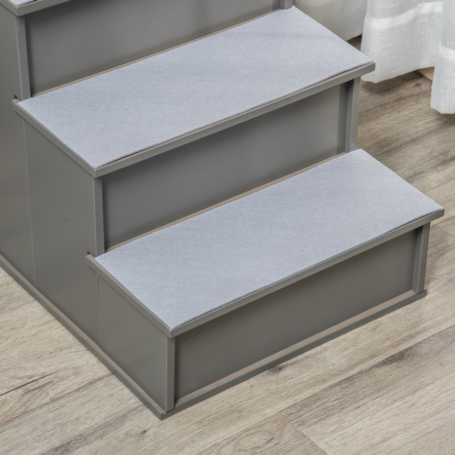 Image 938538_ALTMORE8.jpg, Product 938-538 / Price $71.99, PawHut Dog Steps for High Beds, 4-Level Wooden, Grey, 21.3" H from PawHut on TSC.ca's Home & Garden department