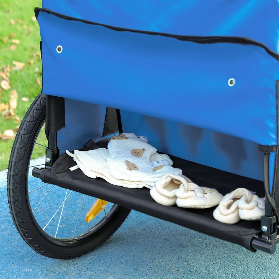 Image 938540_ALTMORE8.jpg, Product 938-540 / Price $208.99, Aosom 2 Seat Bike Trailer for Kids, Bicycle Trailer with Storage Bag, Blue from Aosom on TSC.ca's Toys & Hobbies department