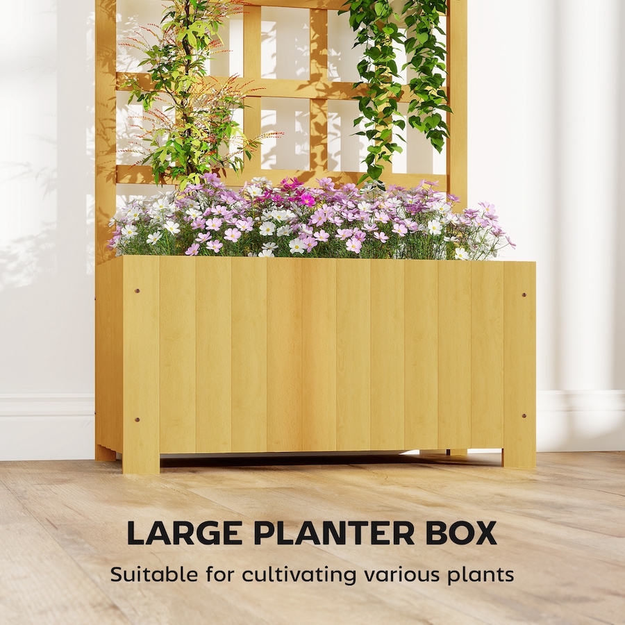 Image 938550_ALTMORE4.jpg, Product 938-550 / Price $66.99 - $99.99, Outsunny Wooden Raised Garden Bed with Lattice Trellis for Climbing Plants from Outsunny on TSC.ca's Home & Garden department