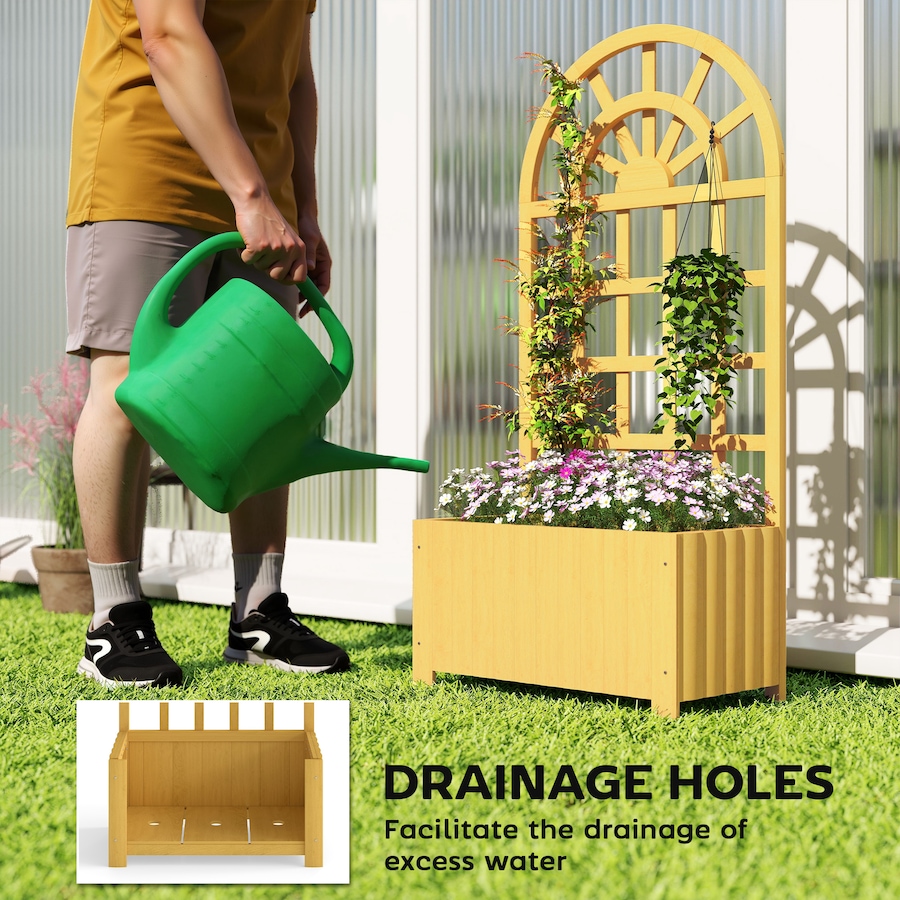 Image 938550_ALTMORE5.jpg, Product 938-550 / Price $66.99 - $99.99, Outsunny Wooden Raised Garden Bed with Lattice Trellis for Climbing Plants from Outsunny on TSC.ca's Home & Garden department