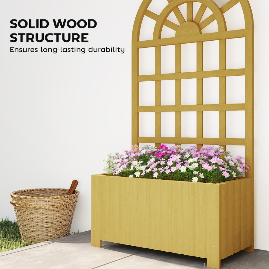 Image 938550_ALTMORE6.jpg, Product 938-550 / Price $66.99 - $99.99, Outsunny Wooden Raised Garden Bed with Lattice Trellis for Climbing Plants from Outsunny on TSC.ca's Home & Garden department