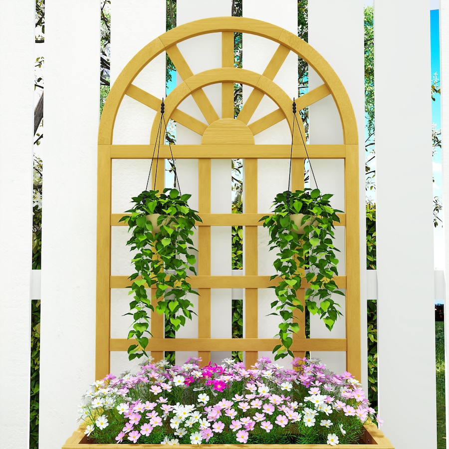 Image 938550_ALTMORE7.jpg, Product 938-550 / Price $66.99 - $99.99, Outsunny Wooden Raised Garden Bed with Lattice Trellis for Climbing Plants from Outsunny on TSC.ca's Home & Garden department